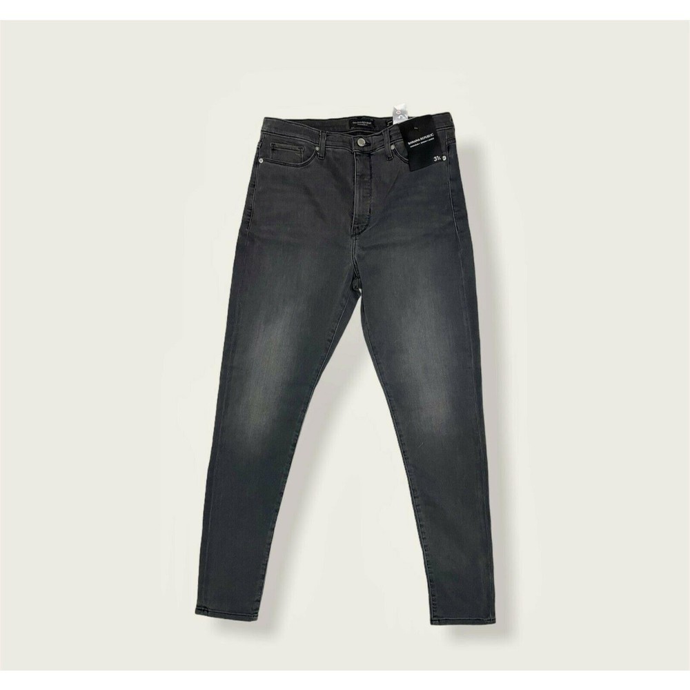 Womens Banana Republic High-Rise Skinny Jean - Size 31L - Washed Black NWT